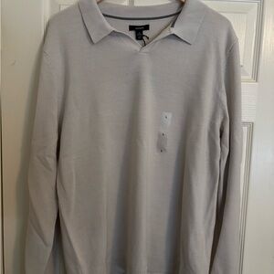 Alfani Men's Light Gray Polo Shirt